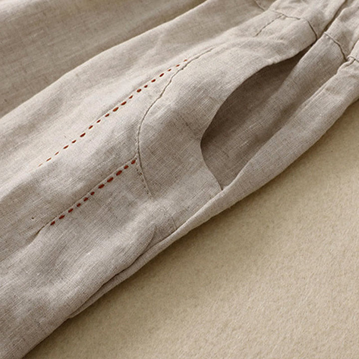 Buddha Stones Pantalones Harem Commute con diseño de bloques de color para mujer, de longitud 7-8, con bolsillos - image 3