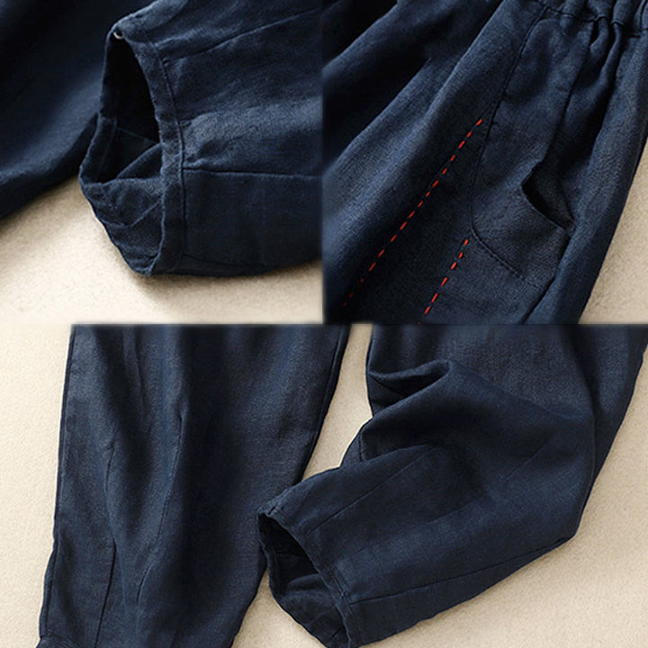 Buddha Stones Pantalones Harem Commute con diseño de bloques de color para mujer, de longitud 7-8, con bolsillos - image 15