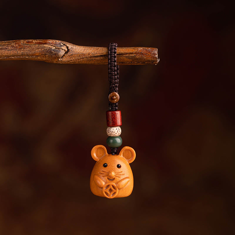 Buddha Stones Llavero con bendición de la semilla Bodhi de la luna, estrella y sándalo rojo del Año del Caballo - Rata de semillas de Bodhi de sándalo rojo, estrella y luna - image 8