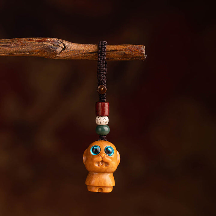 Buddha Stones Llavero con bendición de la semilla Bodhi de la luna, estrella y sándalo rojo del Año del Caballo - Perro de semillas de Bodhi de sándalo rojo, estrella y luna - image 41