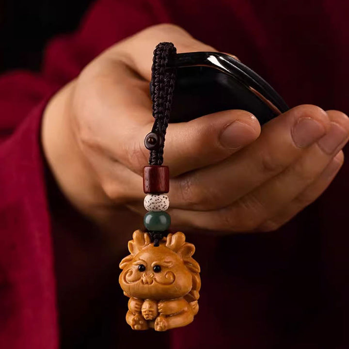 Buddha Stones Llavero con bendición de la semilla Bodhi de la luna, estrella y sándalo rojo del Año del Caballo - image 23