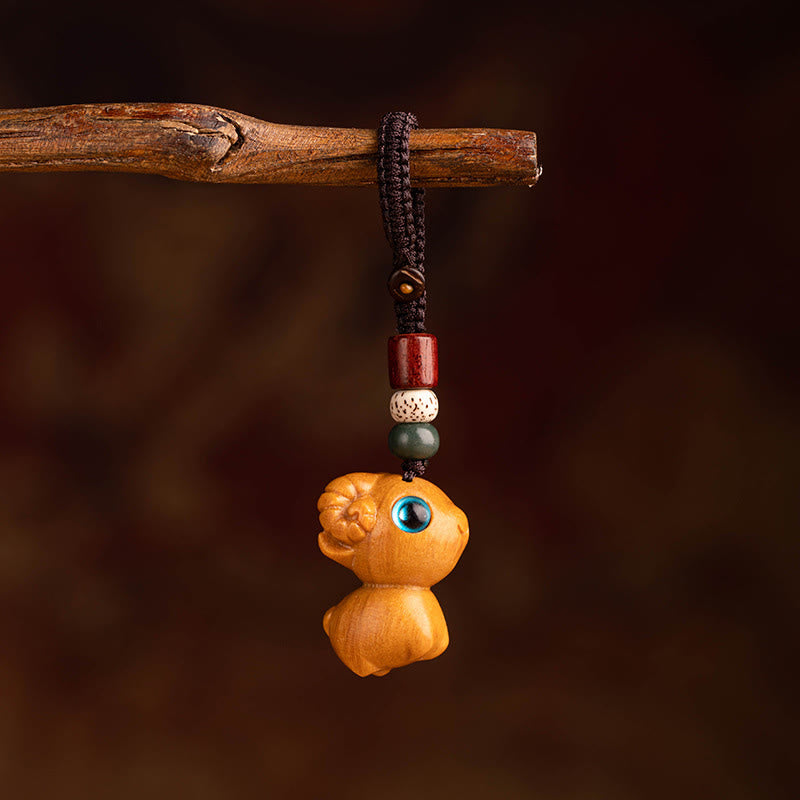 Buddha Stones Llavero con bendición de la semilla Bodhi de la luna, estrella y sándalo rojo del Año del Caballo - Semilla de Bodhi de Sándalo Rojo Estrella Luna Cabra - image 32