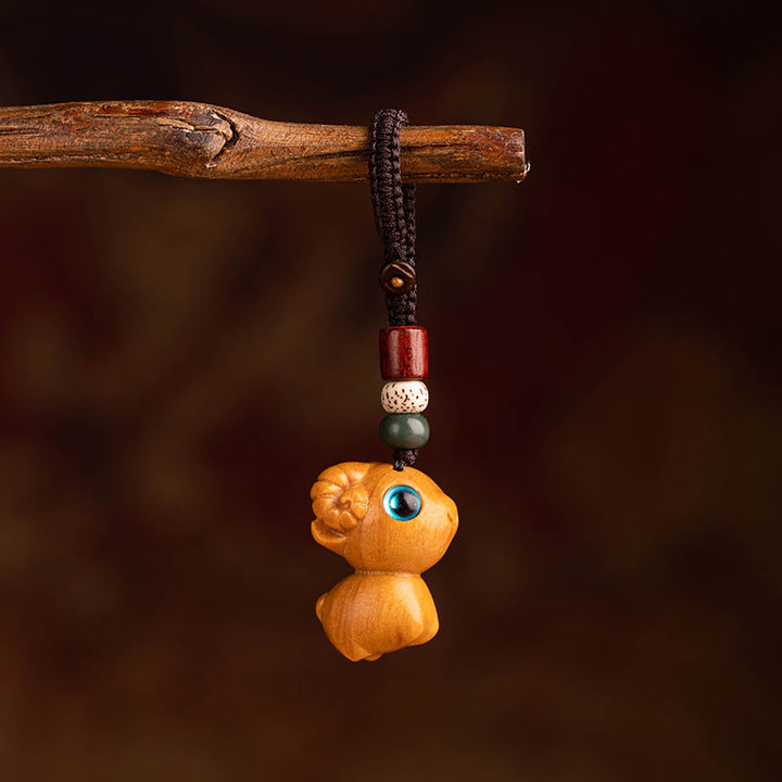 Buddha Stones Llavero con bendición de la semilla Bodhi de la luna, estrella y sándalo rojo del Año del Caballo - Semilla de Bodhi de Sándalo Rojo Estrella Luna Cabra - image 32