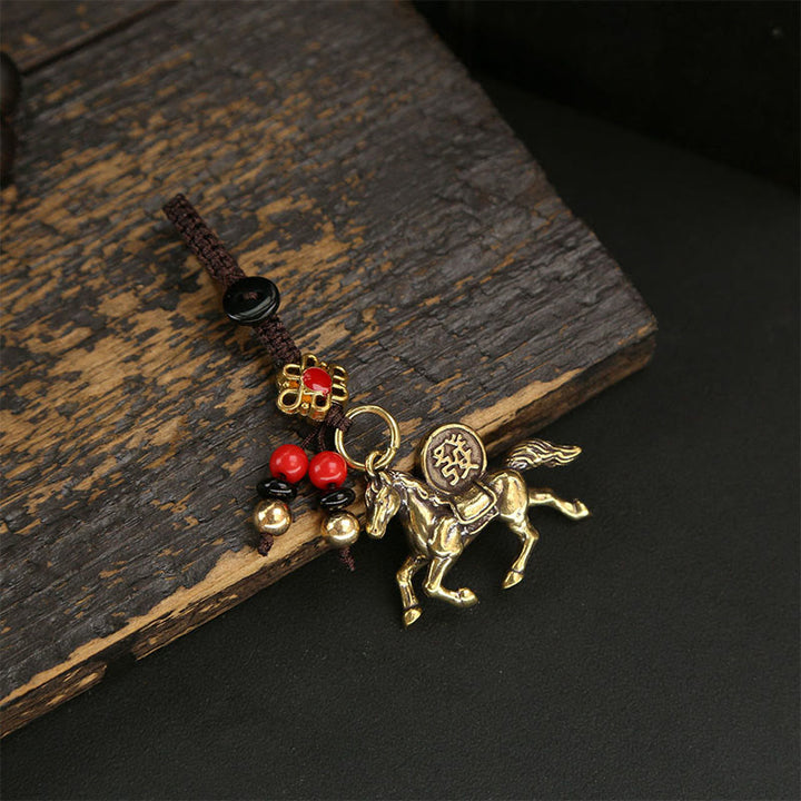 Buddha Stones del Año del Caballo, monedas de cobre y latón de los Cinco Emperadores, Pixiu que aleja los malos espíritus. - Caballo de flor de durazno - image 6