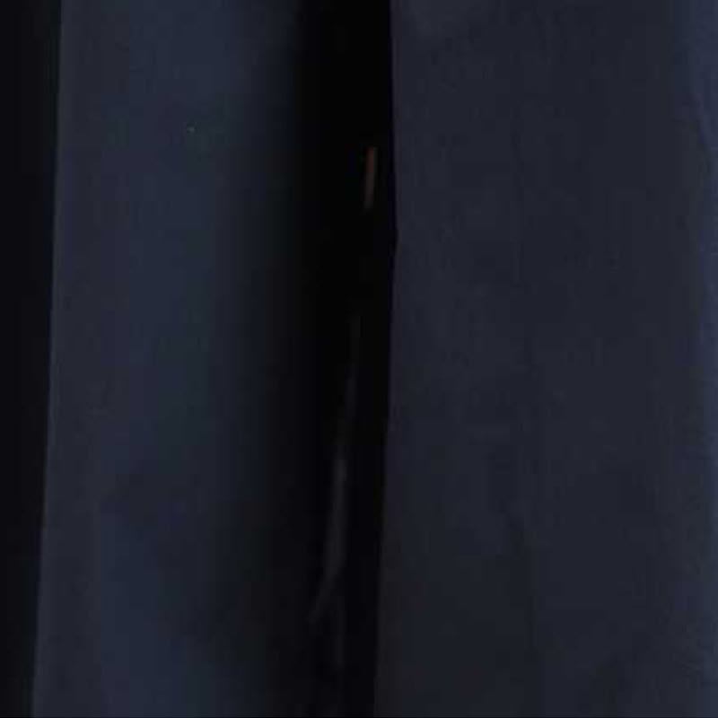 Buddha Stones Pantalones de mujer con cintura elástica, pierna ancha y bolsillos, diseño liso con cordones en azul oscuro - image 12