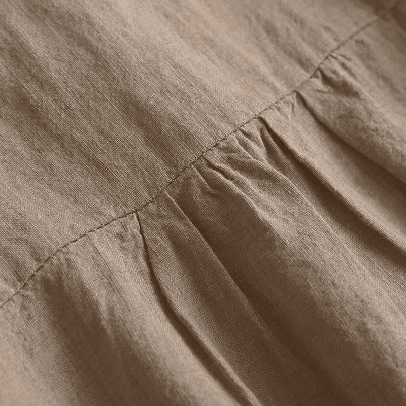 Camisa informal de manga tres cuartos con cuello redondo y diseño calado para mujer con estampado de Buddha Stones. - image 6