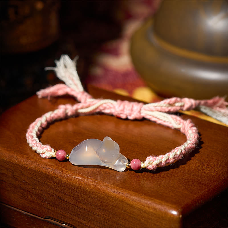 Buddha Stones Pulsera de armonía positiva de gato de calcedonia - image 4