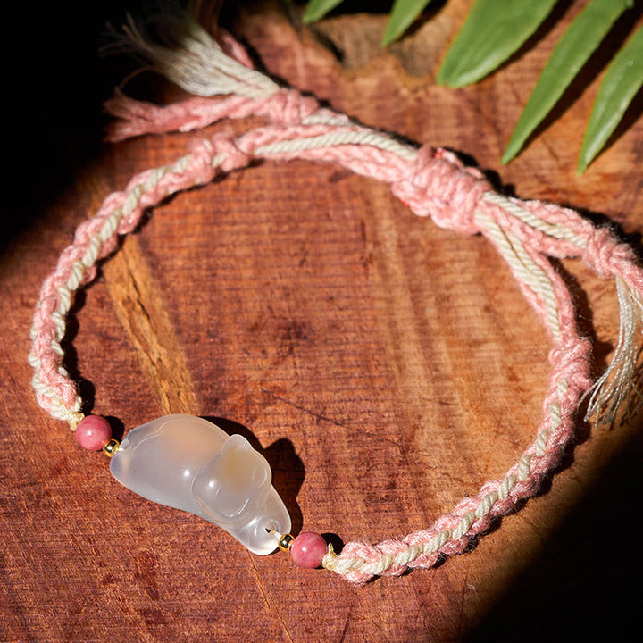 Buddha Stones Pulsera de armonía positiva de gato de calcedonia - image 3