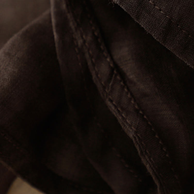 Buddha Stones Kimono de verano liso de manga larga con cordones y abertura frontal para mujer - image 17