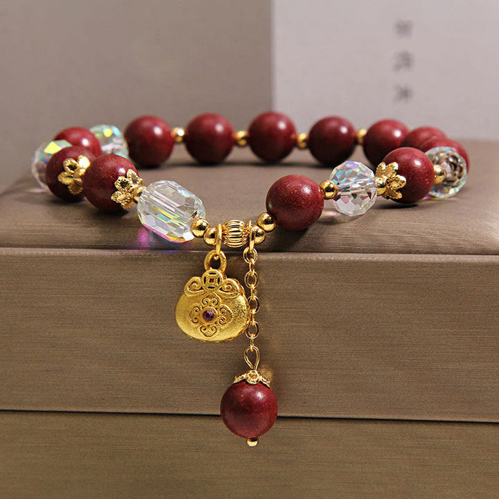 Buddha Stones Pulsera curativa con amuleto de la suerte de sándalo - image 6