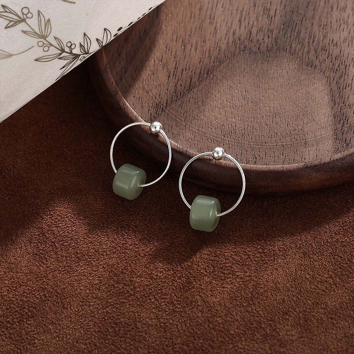 Buddha Stones Pendientes de prosperidad de jade hetiano en plata de ley 925 - image 3