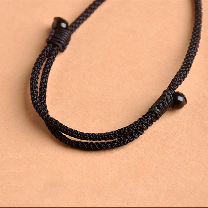 Buddha Stones Colgante de collar con Buda natal del zodíaco chino, madera de ébano, ojo de tigre, ónix negro y calma - image 18