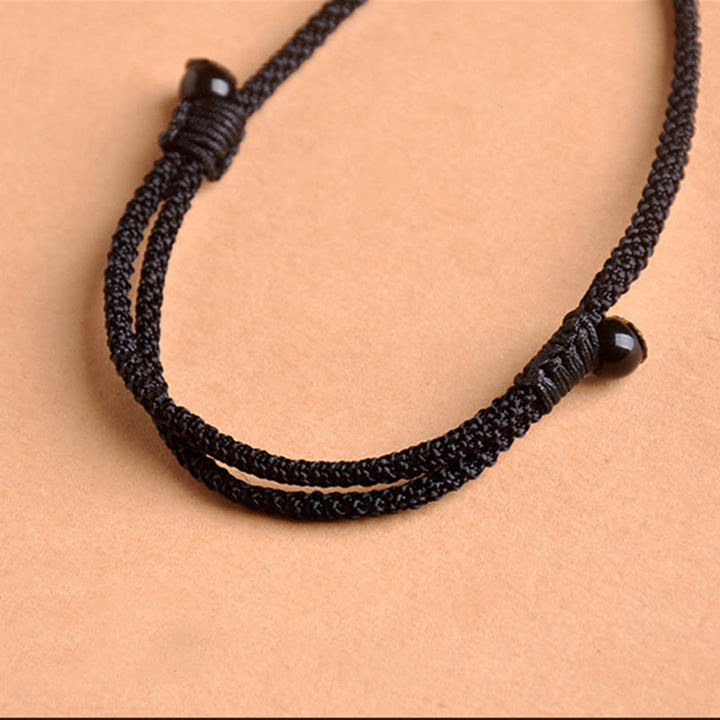 Buddha Stones Colgante de collar con Buda natal del zodíaco chino, madera de ébano, ojo de tigre, ónix negro y calma - image 18