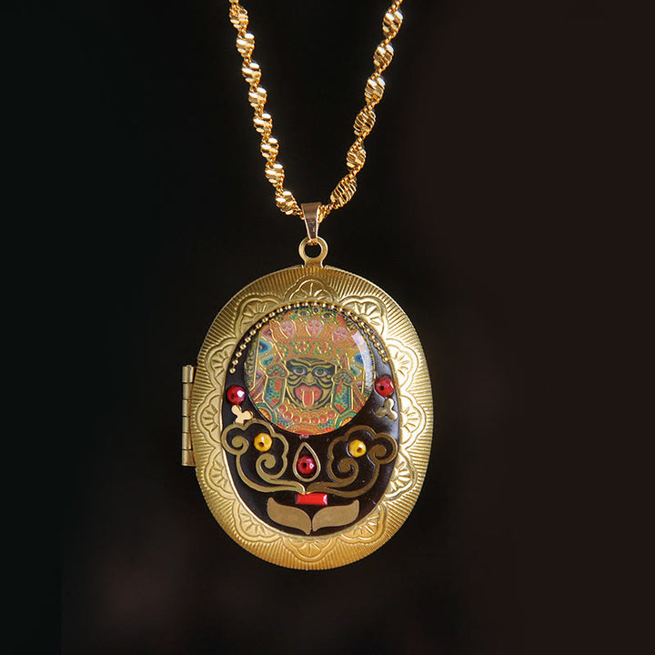 Buddha Stones Collar con colgante de riqueza de cobre Kwan Yin Avalokitesvara Zakiram - Cadena Zakiram (Longitud del collar: 60 cm) - image 28