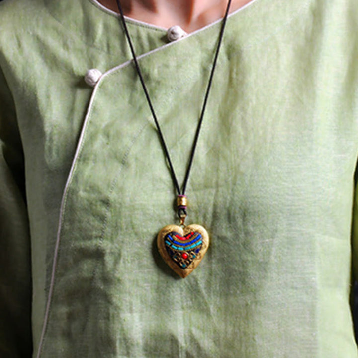 Buddha Stones Collar con colgante de riqueza de cobre Kwan Yin Avalokitesvara Zakiram - image 19