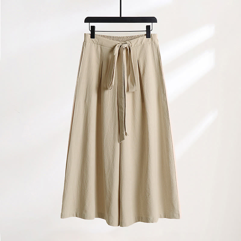 Buddha Stones Pantalones anchos de lino y algodón para hombre, con diseño de cordón ajustable y hasta el tobillo, con bolsillos - Sopa de mariscos - US/UK/AU54, EU64 (9XL) - image 0