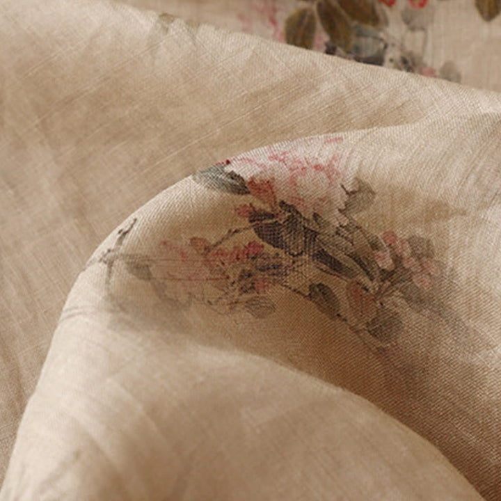 Buddha Stones Camisa de mujer con manga tres cuartos y diseño de rana con flores rojas y orquídea blanca - image 16