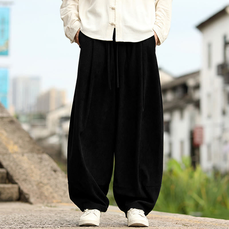 Buddha Stones Pantalones harén para hombre con cintura elástica, cordón ajustable y bolsillos - image 13