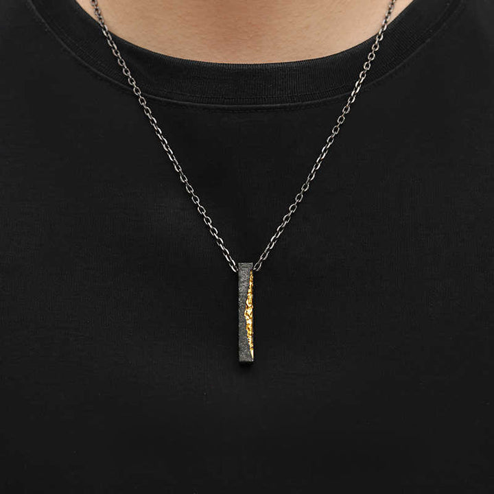 Buddha Stones Collar con colgante de sabiduría Om Mani Padme Hum en plata de ley 999 y oro 999 - image 9
