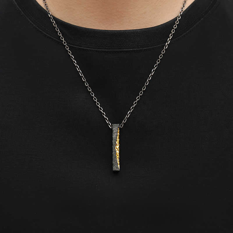 Buddha Stones Collar con colgante de sabiduría Om Mani Padme Hum en plata de ley 999 y oro 999 - image 9
