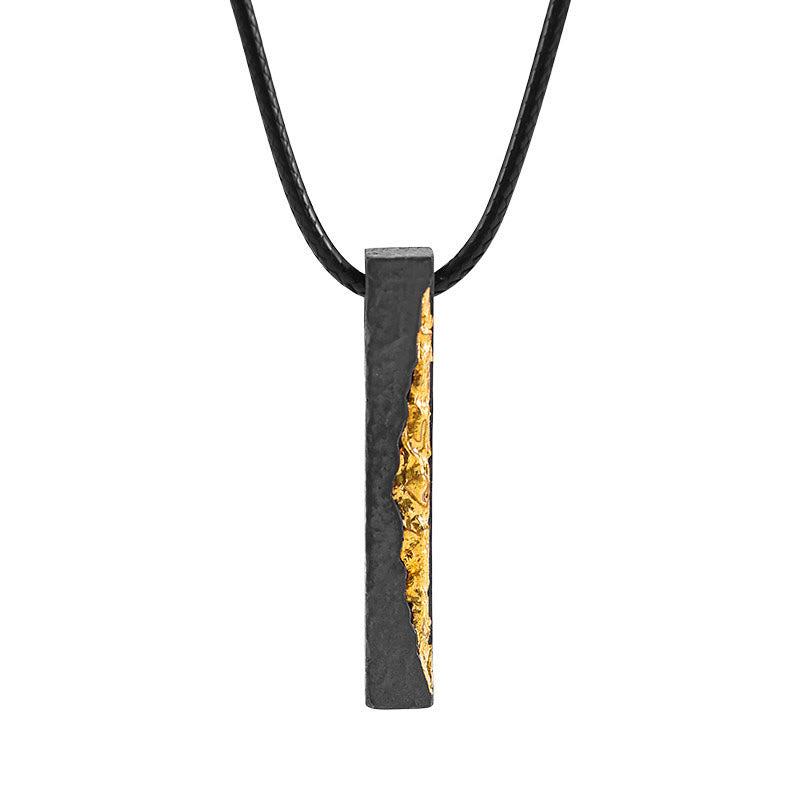 Buddha Stones Collar con colgante de sabiduría Om Mani Padme Hum en plata de ley 999 y oro 999 - Om Mani Padme Hum y cordón de cera negro de 55 cm - image 12
