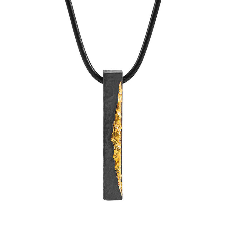 Buddha Stones Collar con colgante de sabiduría Om Mani Padme Hum en plata de ley 999 y oro 999 - Om Mani Padme Hum y cordón de cera negro de 55 cm - image 12