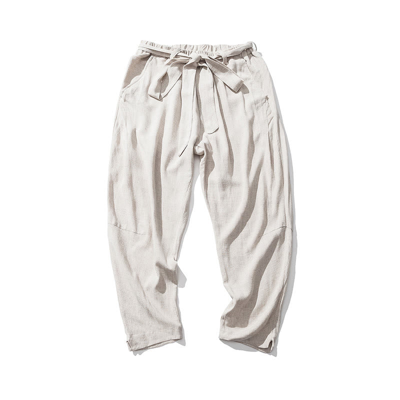 Buddha Stones Pantalones de poliéster para hombre con cintura elástica y bolsillos hasta el tobillo - image 2
