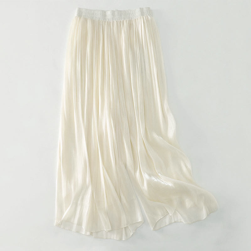 Buddha Stones Pantalones de poliéster lisos de verano para mujer - image 5
