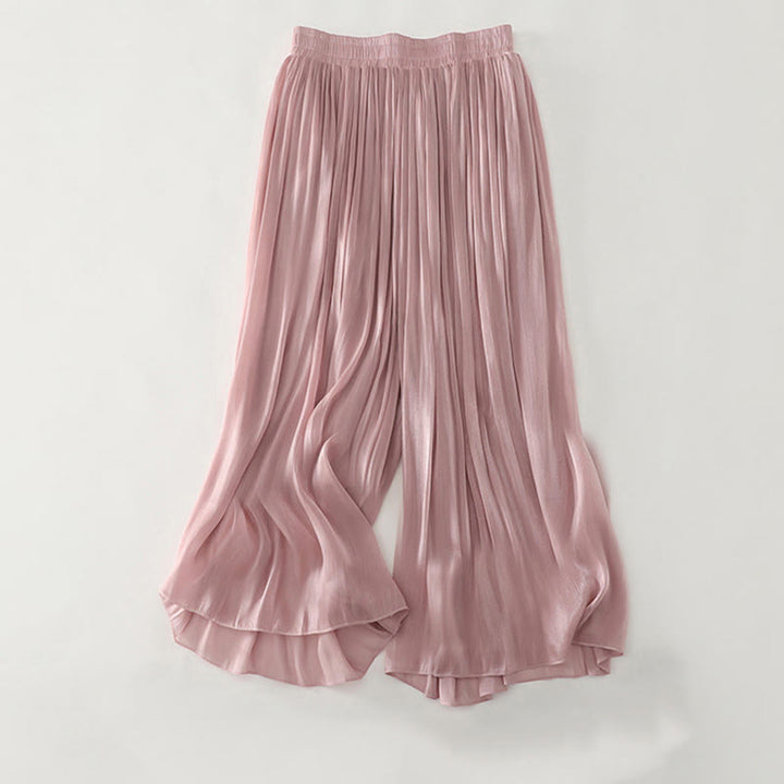 Buddha Stones Pantalones de poliéster lisos de verano para mujer - Rosa - US8-10，UK/AU12-14，EU40-42 (2XL) - image 15