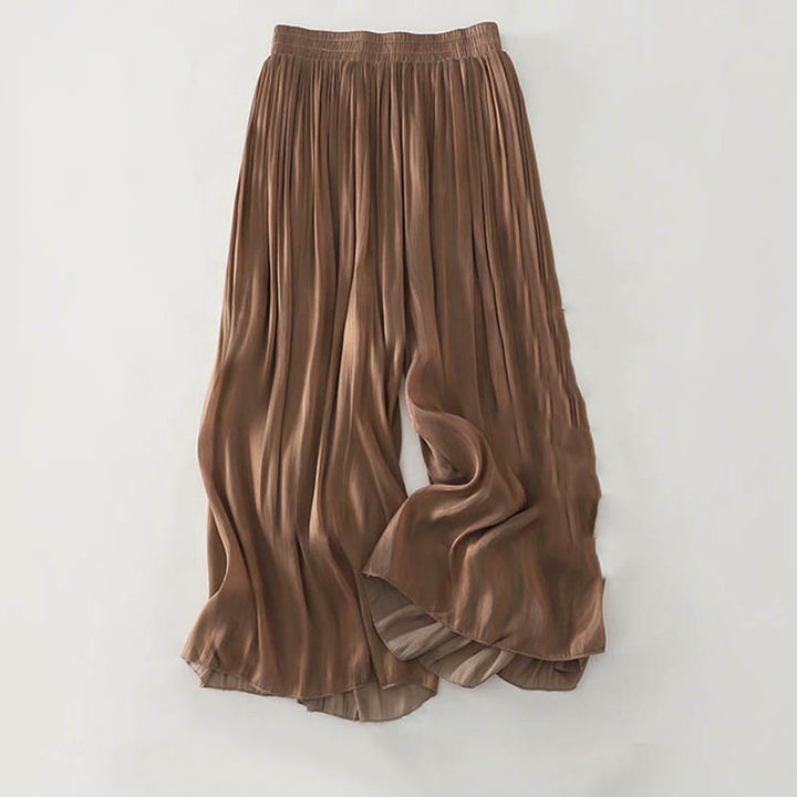 Buddha Stones Pantalones de poliéster lisos de verano para mujer - SaddleBrown - US8-10，UK/AU12-14，EU40-42 (2XL) - image 20