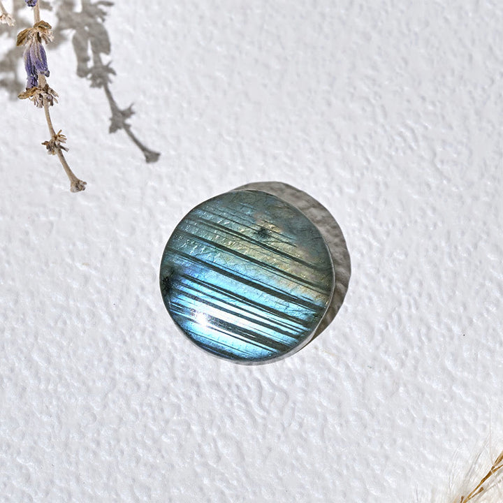 Buddha Stones Figura decorativa curativa de labradorita redonda natural - image 7