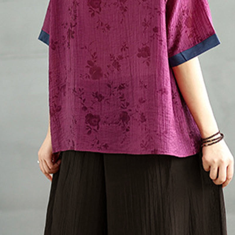 Buddha Stones Pantalones capri de pierna ancha para mujer con cintura elástica y color liso - image 10