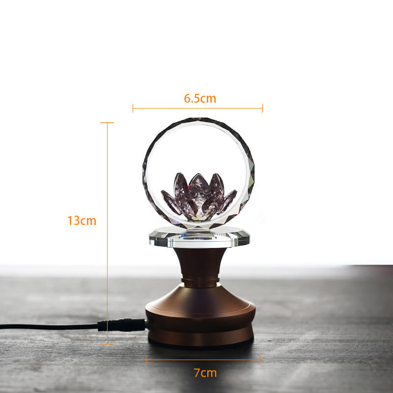 Buddha Stones Decoración para el hogar Lotus Copper Brass New Start - Base de aleación de aluminio - 6,5*13*7 cm - Enchufe - image 14