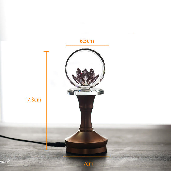 Buddha Stones Decoración para el hogar Lotus Copper Brass New Start - Base de aleación de aluminio - 6,5*17,3*7 cm - Enchufe - image 17