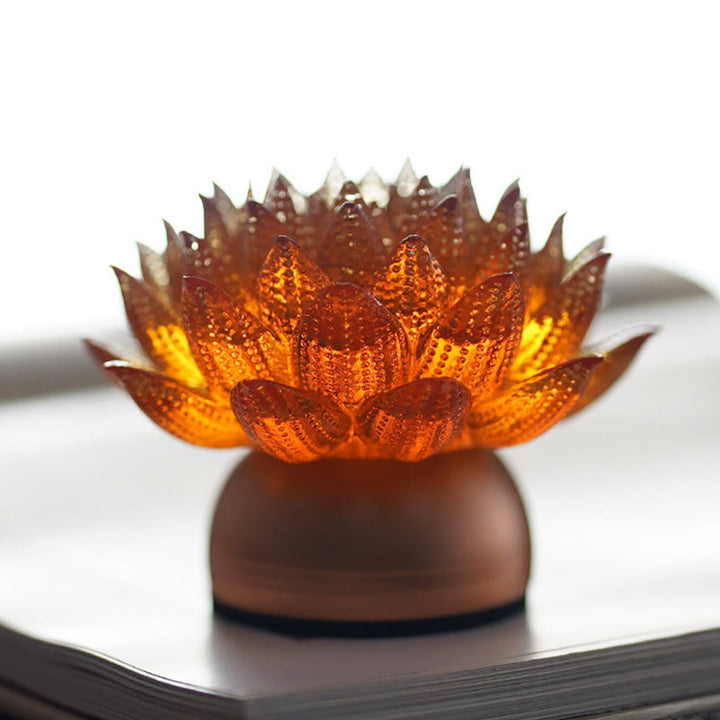 Buddha Stones Lotus Liuli Cristal Cobre Latón Nuevo Comienzo Decoración del Hogar - image 19
