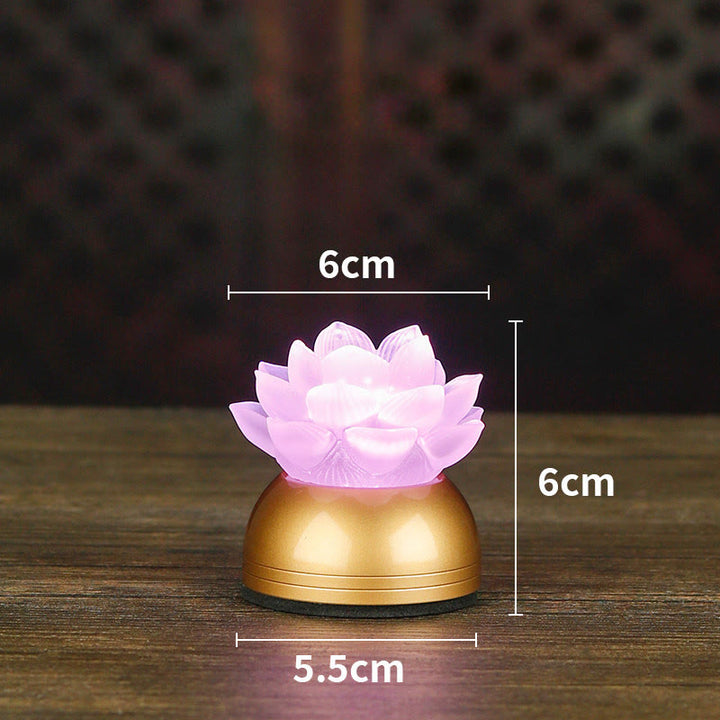 Buddha Stones Decoración para el hogar Lotus Liuli de cristal y cobre: ​​un nuevo comienzo - Cobre rosa recargable (6*6*5,5 cm) - image 22