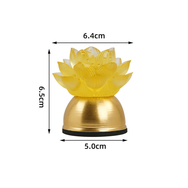 Buddha Stones Decoración para el hogar Lotus Liuli de cristal y cobre: ​​un nuevo comienzo - image 13