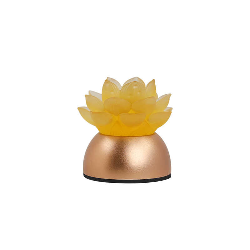 Buddha Stones Decoración para el hogar Lotus Liuli de cristal y cobre: ​​un nuevo comienzo - image 12