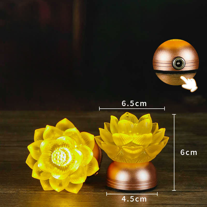 Buddha Stones Decoración para el hogar Lotus Liuli de cristal y cobre: ​​un nuevo comienzo - image 3