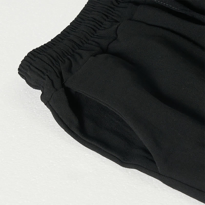 Pantalones anchos para mujer con bolsillos y diseño de rayas bohemias y Buddha Stones - image 12