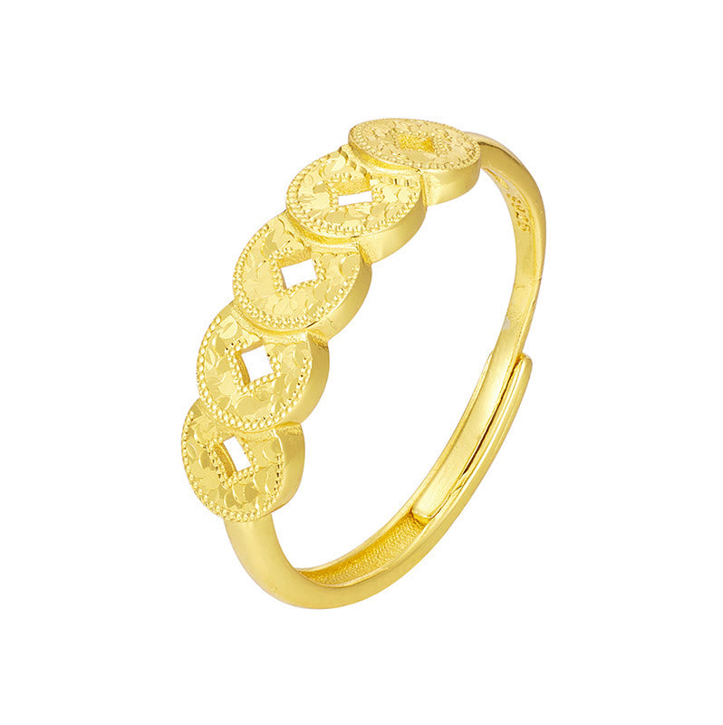 Buddha Stones Anillo de protección con cinco monedas imperiales de plata de ley 925, pulsera, collar y colgante. - image 14