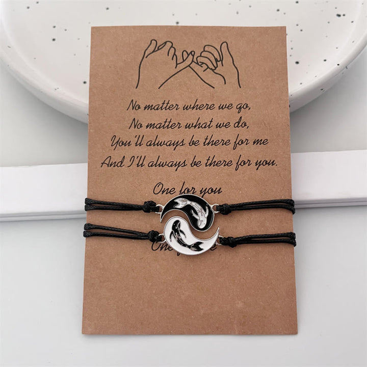 Pulsera de pareja de hematita Yin Yang, 2 piezas, Buddha Stones - Yin Yang (EDICIÓN PECES KOI CON TARJETA) - image 14