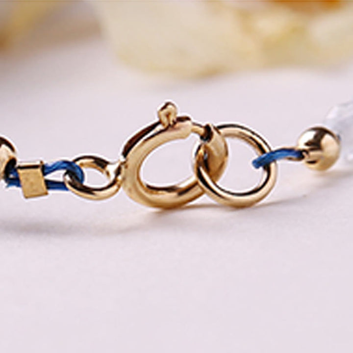 Buddha Stones Pulsera de la paz con cuentas facetadas ultrafinas de aguamarina natural de 2 mm - image 12