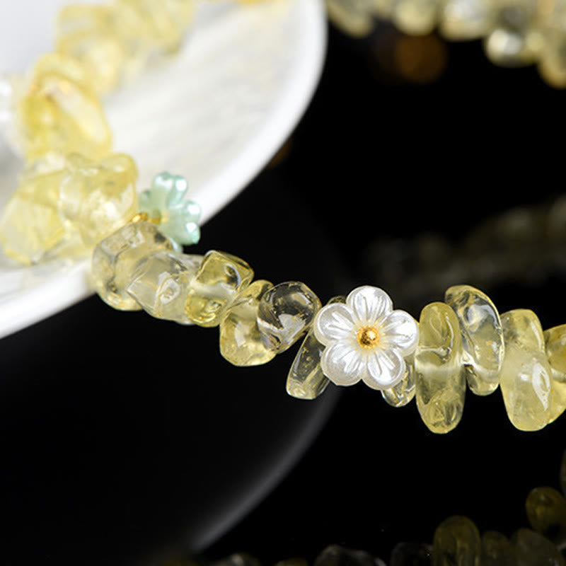 Buddha Stones Pulsera Serenity con aguamarina natural, peridoto, cuarzo fresa y varios cristales. - image 21