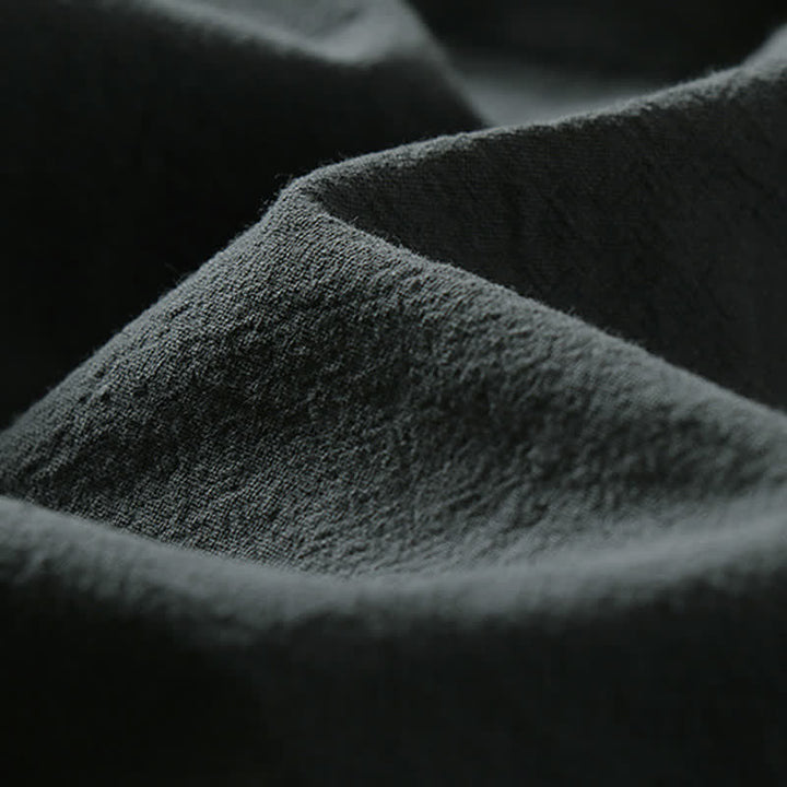 Buddha Stones Kimono de algodón y lino sin mangas para hombre, de color liso y diseño abierto, ideal para primavera. - image 4