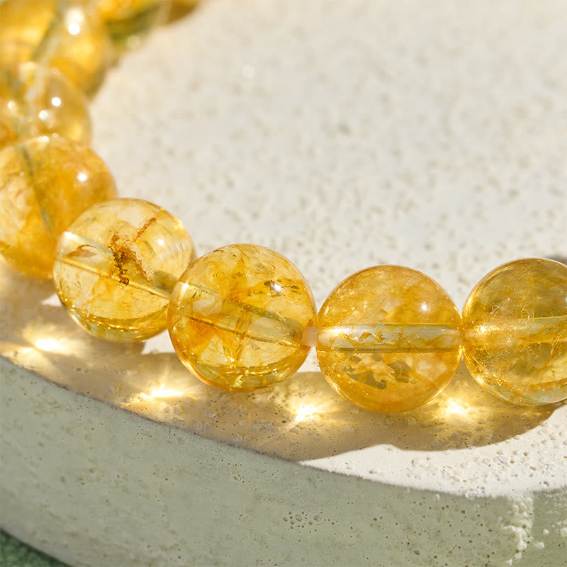 Buddha Stones Pulsera de citrino natural PiXiu para la prosperidad - image 4