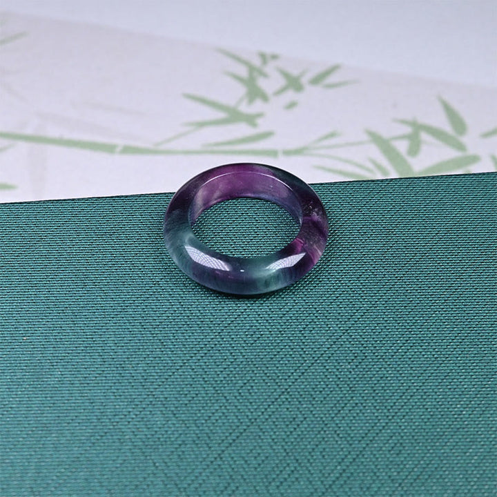 Anillo de protección de fluorita natural con Buddha Stones - image 3