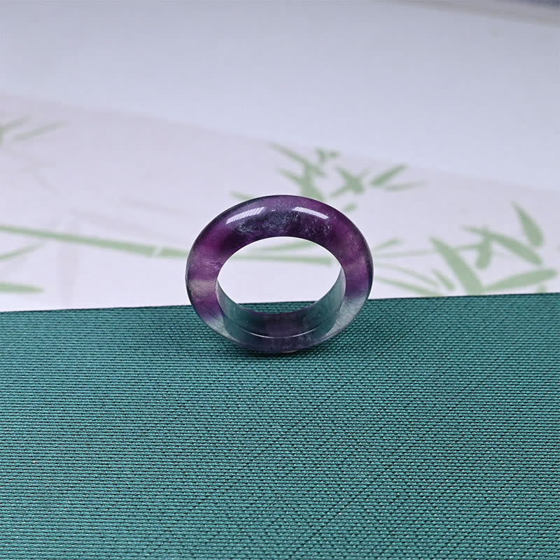 Anillo de protección de fluorita natural con Buddha Stones - image 2