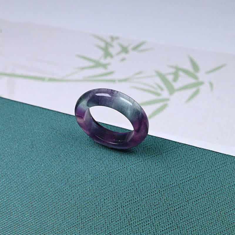 Anillo de protección de fluorita natural con Buddha Stones - image 4