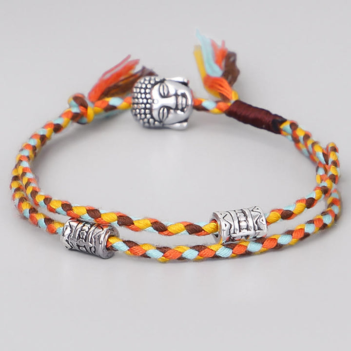 Pulsera de hilo Serenity con cabeza de Buddha Stones - Azul claro - image 6